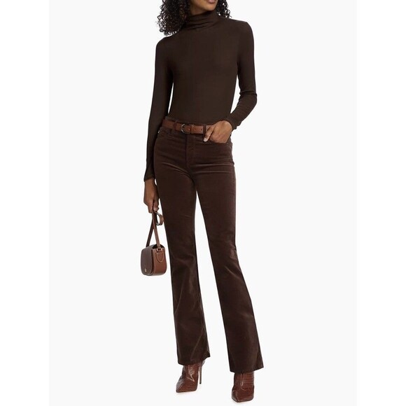 AG Adriano Goldschmied Farrah Boot Jeans Womens 32x32 Brown Velvet‎ High Rise - Picture 1 of 16